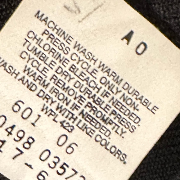 VINTAGE LEVIS Back Pants 100% Dacron Polyester W 36 L 32 Black Gold Levis Tab - Picture 14 of 17